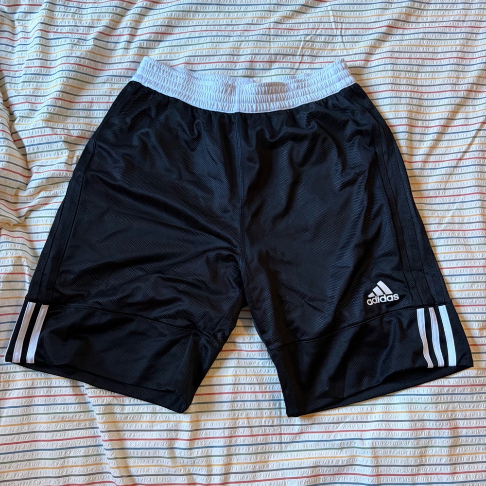 adidas 3G Speed Reversible Basketball Shorts - Men's Large / black / white